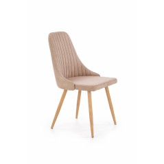 Scaun living/sufragerie Halmar K285, cadru lemn,  stil scandinav, 56x49x85x50cm, textil, bej