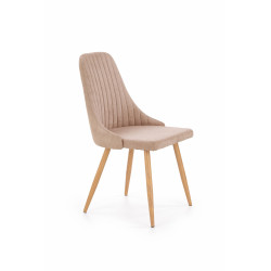 Scaun living/sufragerie Halmar K285, cadru lemn,  stil scandinav, 56x49x85x50cm, textil, bej