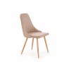 Scaun living/sufragerie Halmar K285, cadru lemn,  stil scandinav, 56x49x85x50cm, textil, bej