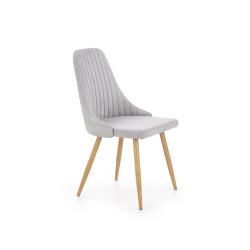 Scaun living/sufragerie Halmar K285, cadru lemn,  stil scandinav, 56x49x85x50cm, textil, gri deschis
