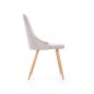 Scaun de living, tapiterie din material textil, stil scandinav, picioare fag, gri deschis Scaun de living, tapiterie din material textil, stil scandinav, picioare fag, gri deschis