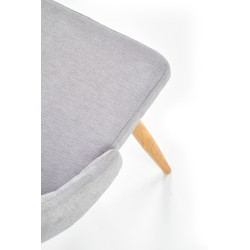 Scaun living/sufragerie Halmar K285, cadru lemn,  stil scandinav, 56x49x85x50cm, textil, gri deschis