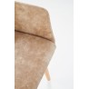 Scaun living/sufragerie Halmar K287, cadru lemn, spatar matlasat, stil scandinav, 58x61x85x50cm, piele, bej
