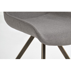 Scaun living/sufragerie Halmar K290, cadru metal,  stil clasic, 56x59x86x46cm, textil, gri