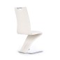 Scaun living Emma, tapitat cu piele ecologica, modern, cadru metalic, baza tip U, alb Scaun living Emma, tapitat cu piele ecologica, modern, cadru metalic, baza tip U, alb
