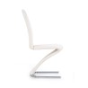 Scaun living/sufragerie Halmar K291, cadru metal, stil modern, 45x63x101x48cm, piele, alb