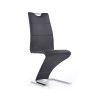 Scaun living/sufragerie Halmar K291, cadru metal, stil modern, 45x63x101x48cm, piele, negru