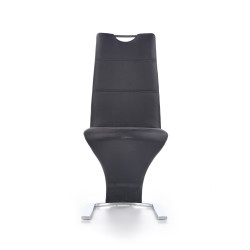 Scaun living/sufragerie Halmar K291, cadru metal,  stil modern, 45x63x101x48cm, piele, negru