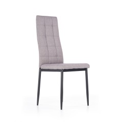 Scaun living/sufragerie Halmar K292, cadru metal,  stil clasic, 42x47x98x45cm, textil, gri
