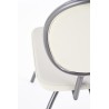 Scaun living/sufragerie Halmar K298, cadru metal, stil modern, 45x56x98x46cm, piele, gri