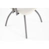 Scaun living/sufragerie Halmar K298, cadru metal, stil modern, 45x56x98x46cm, piele, gri