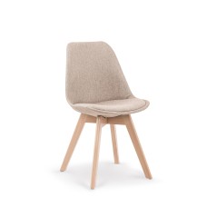 Scaun living/sufragerie Halmar K303, cadru lemn, stil scandinav, 48x54x83x47cm, textil, bej