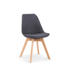 Scaun living/sufragerie Halmar K303, cadru lemn,  stil scandinav, 48x54x83x47cm, textil, gri inchis
