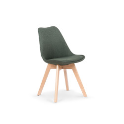Scaun living/sufragerie Halmar K303, cadru lemn,  stil scandinav, 48x54x83x47cm, textil, verde
