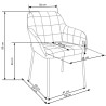 Scaun living/sufragerie Halmar K305, cadru metal, spatar matlasat, stil modern, 58x57x80x46cm, piele, verde