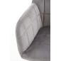 Fotoliu matlasat Grace, amplasare sufragerie, modern, picioare metal, tesatura catifea, gri Fotoliu matlasat Grace, amplasare sufragerie, modern, picioare metal, tesatura catifea, gri