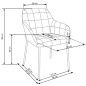 Fotoliu matlasat Grace, amplasare sufragerie, modern, picioare metal, tesatura catifea, gri Fotoliu matlasat Grace, amplasare sufragerie, modern, picioare metal, tesatura catifea, gri