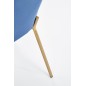 Fotoliu Gold Velvet, cadru metalic, tapiterie catifea, stil glamour, bleumarin