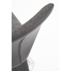 Scaun living/sufragerie Halmar K307, cadru metal, stil modern, 46x62x95x49cm, textil, gri