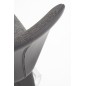 Scaun tapitat pentru dining, baza metalica, stil modern, inaltime 95 cm, tesatura textila, gri Scaun tapitat pentru dining, baza metalica, stil modern, inaltime 95 cm, tesatura textila, gri