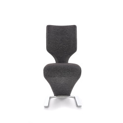 Scaun living/sufragerie Halmar K307, cadru metal, stil modern, 46x62x95x49cm, textil, gri