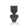 Scaun living/sufragerie Halmar K307, cadru metal, stil modern, 46x62x95x49cm, textil, gri