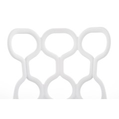 Scaun living/sufragerie Halmar K308, cadru lemn,  stil modern, 43x50x80x45cm, polipropilena/textil, gri
