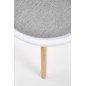 Scaun Alma dining, cadru polipropilena, picioare lemn, stil modern, inaltime 80 cm, tapiterie material textil, gri Scaun Alma dining, cadru polipropilena, picioare lemn, stil modern, inaltime 80 cm, tapiterie material textil, gri