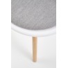 Scaun living/sufragerie Halmar K308, cadru lemn, stil modern, 43x50x80x45cm, polipropilena/textil, gri