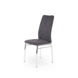 Scaun living/sufragerie Halmar K309, cadru metal,  stil modern, 43x57x97x47cm, textil, gri