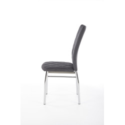 Scaun living/sufragerie Halmar K309, cadru metal,  stil modern, 43x57x97x47cm, textil, gri