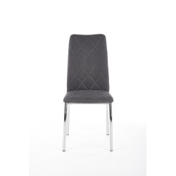 Scaun living/sufragerie Halmar K309, cadru metal,  stil modern, 43x57x97x47cm, textil, gri