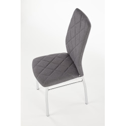 Scaun living/sufragerie Halmar K309, cadru metal,  stil modern, 43x57x97x47cm, textil, gri