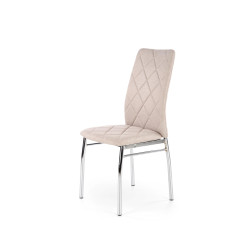 Scaun living/sufragerie Halmar K309, cadru metal,  stil modern, 43x57x97x47cm, textil, bej