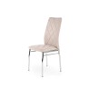 Scaun living/sufragerie Halmar K309, cadru metal,  stil modern, 43x57x97x47cm, textil, bej