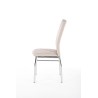 Scaun living/sufragerie Halmar K309, cadru metal,  stil modern, 43x57x97x47cm, textil, bej