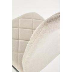Scaun living/sufragerie Halmar K309, cadru metal,  stil modern, 43x57x97x47cm, textil, bej