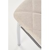 Scaun living/sufragerie Halmar K309, cadru metal,  stil modern, 43x57x97x47cm, textil, bej