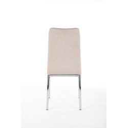 Scaun living/sufragerie Halmar K309, cadru metal,  stil modern, 43x57x97x47cm, textil, bej