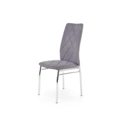Scaun living/sufragerie Halmar K309, cadru metal, stil modern, 43x57x97x47cm, textil, gri deschis