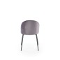 Scaun tapitat Kim, pentru living, metalic, stil clasic, tapiterie eleganta catifea, gri Scaun tapitat Kim, pentru living, metalic, stil clasic, tapiterie eleganta catifea, gri
