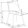 Scaun tapitat living/sufragerie Halmar K314, cadru metal, stil clasic, 49x50x80x48cm, catifea, gri