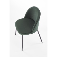 Scaun tapitat living/sufragerie Halmar K314, cadru metal,  stil clasic, 49x50x80x48cm, catifea, verde