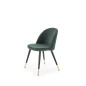 Scaun tapitat Selma, pentru living elegant, cadru metal, tapiterie de catifea, 50x55x76x47cm, verde Scaun tapitat Selma, pentru living elegant, cadru metal, tapiterie de catifea, 50x55x76x47cm, verde