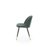 Scaun tapitat living/sufragerie Halmar K315, cadru metal, stil clasic, 50x55x76x47cm, catifea, verde