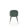 Scaun tapitat living/sufragerie Halmar K315, cadru metal, stil clasic, 50x55x76x47cm, catifea, verde