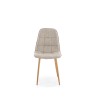 Scaun tapitat living/sufragerie Halmar K316, cadru lemn, stil clasic, 44x56x87x48cm, stofa, bej