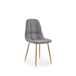 Scaun tapitat living/sufragerie Halmar K316, cadru lemn,  stil clasic, 44x56x87x48cm, stofa, gri