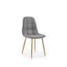 Scaun tapitat living/sufragerie Halmar K316, cadru lemn,  stil clasic, 44x56x87x48cm, stofa, gri