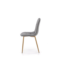Scaun tapitat living/sufragerie Halmar K316, cadru lemn,  stil clasic, 44x56x87x48cm, stofa, gri